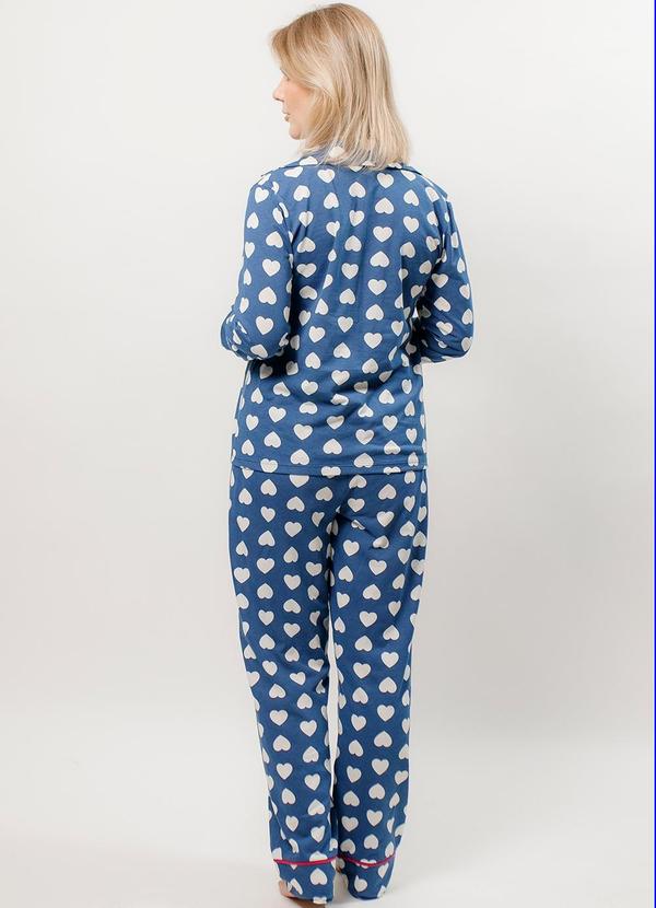 Piante Pijamas - Pijama Americano Longo Algodão Azul 2