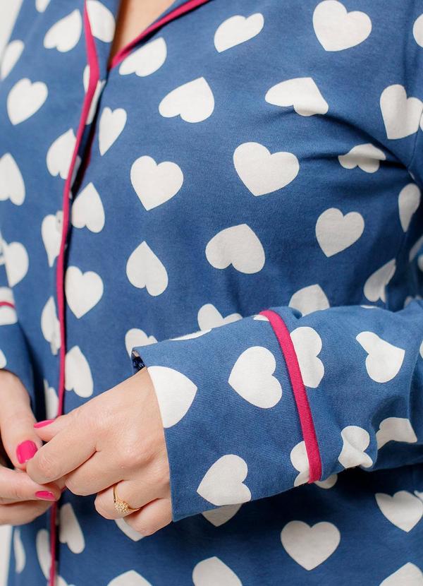 Piante Pijamas - Pijama Americano Longo Algodão Azul 6