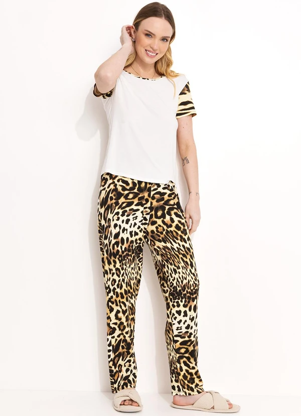 Alma Dolce - Pijama Animal Print em Malha de Viscose 3