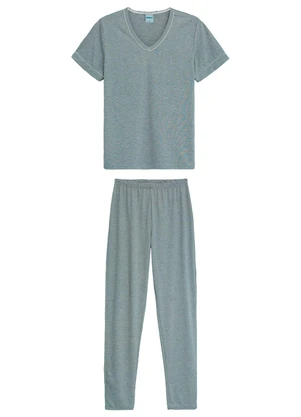 Malwee - Pijama Carrot em Malha Essence Cinza Claro - MALWEE