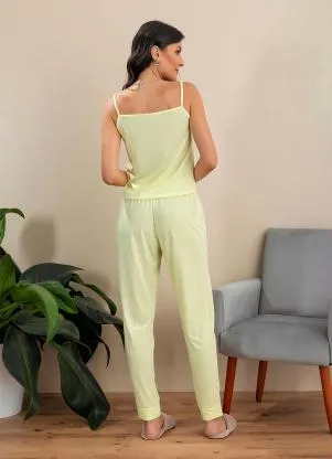 Alma Dolce - Pijama de Alcinha Amarelo - ALMA DOLCE