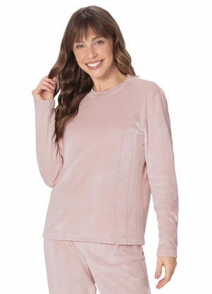 Malwee - Pijama em Fleece Texturizado Rosa Claro - MALWEE