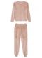 Malwee - Pijama em Fleece Texturizado Rosa Claro - variação: Taupe