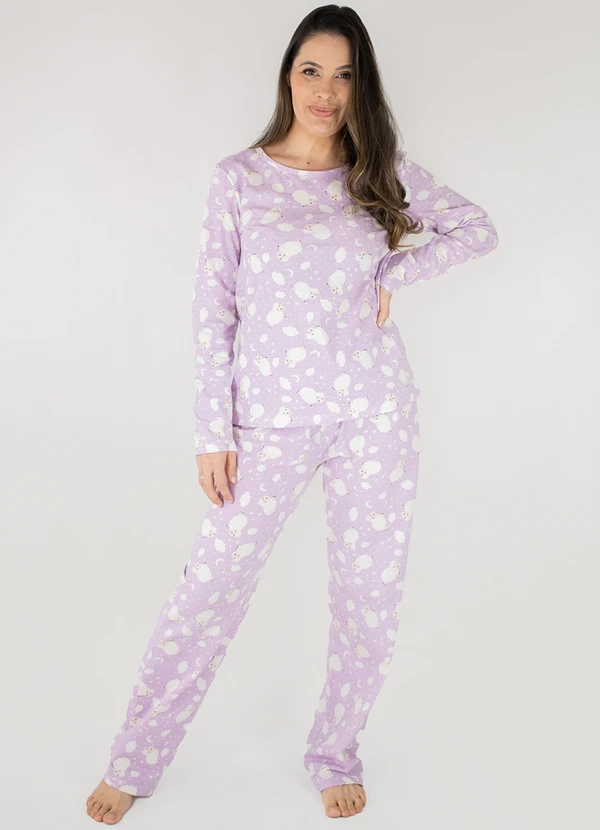 Piante Pijamas - Pijama Feminino Básico Algodão Melissa Lilas