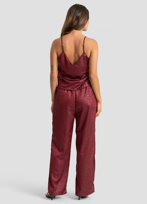 Dianna - Pijama Feminino Blusa de Alça e Calça Vermelho - DIANNA