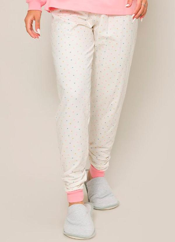 Rovitex - Pijama Feminino Manga Longa Rosa 3