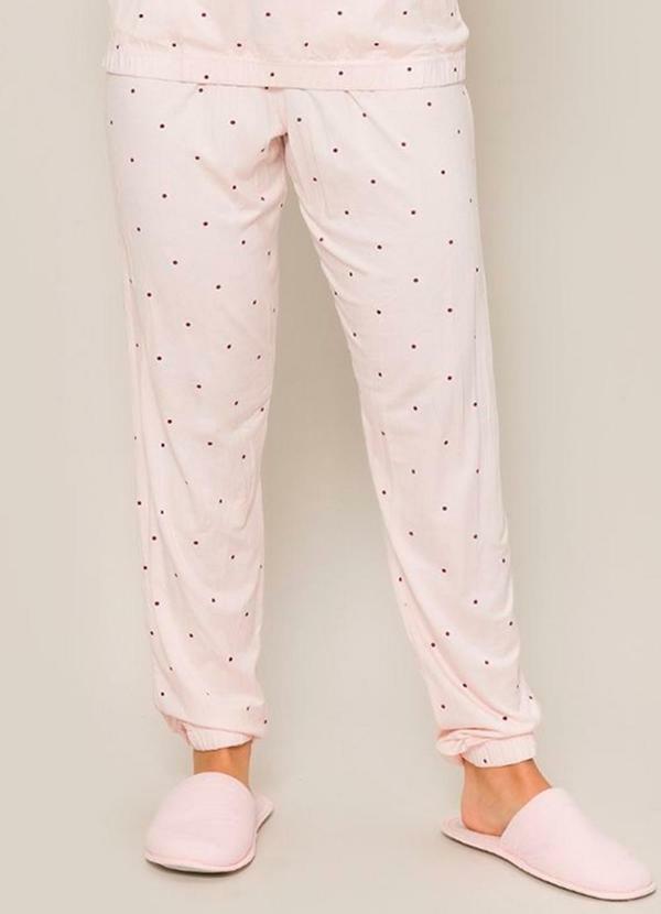 Rovitex - Pijama Feminino Manga Longa Rosa 3