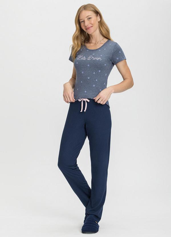 Rovitex - Pijama Feminino Ribana Cinza