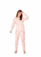 Malwee - Pijama Café Carrot em Malha Essence Laranja - variação: Rosê