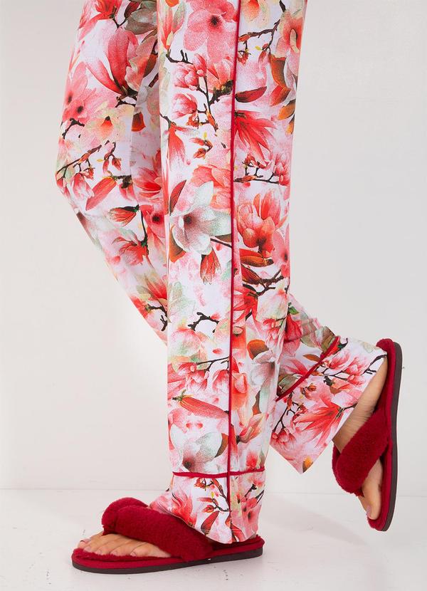 Alma Dolce - Pijama Floral Aquarelado em Malha de Viscose 3