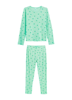Malwee - Pijama Folhagem Carrot em Malha Essence Verde - MALWEE