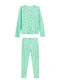Malwee - Pijama Café Carrot em Malha Essence Laranja - variação: Verde