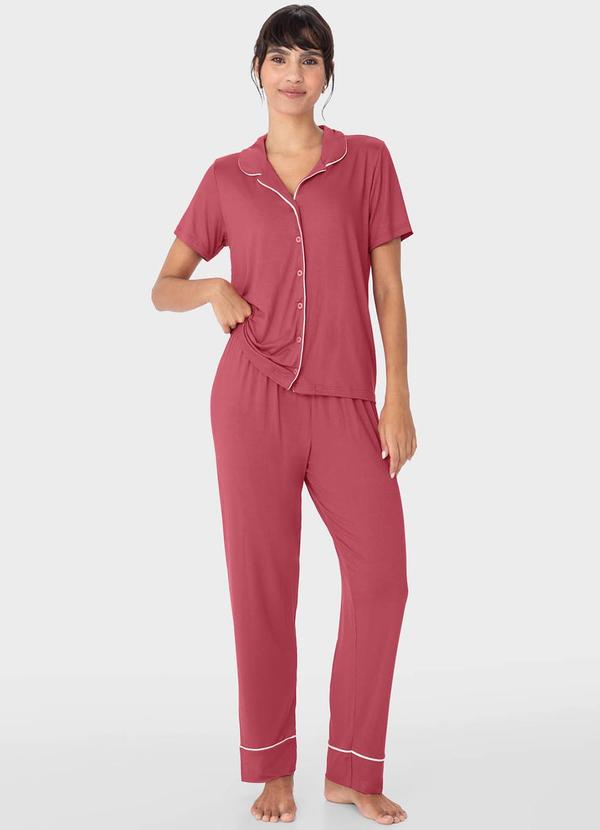 Malwee - Pijama Goiaba Longo em Malha Essence