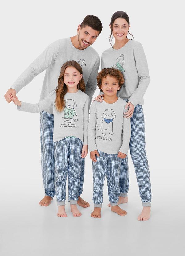 Malwee - Pijama Home Is Where We Are Together  Cinza 4