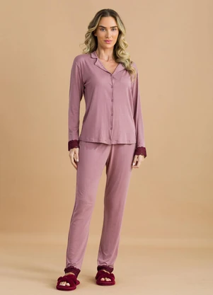 Anna Kock - Pijama Longo Americano Liso - ANNA KOCK