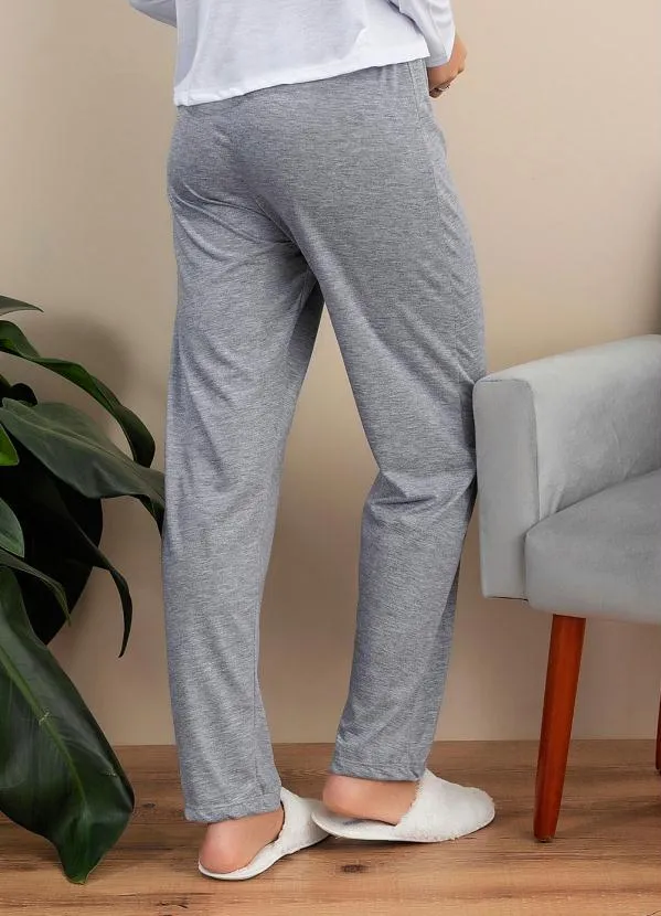 Alma Dolce - Pijama Longo com Gola Mescla 6