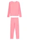 Malwee - Pijama Longo em Malha Canelada Verde Menta - variação: Rosa
