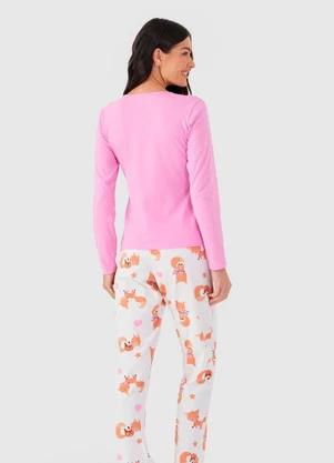 Rovitex - Pijama Longo Feminino Mensageira da Paz Rosa - ROVITEX