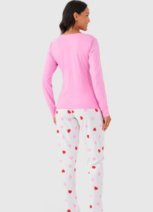 Rovitex - Pijama Longo Feminino Mensageira da Paz Rosa - ROVITEX