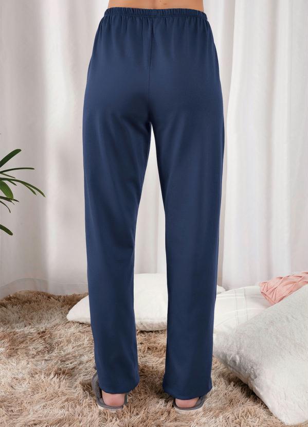 Alma Dolce - Pijama Longo Marinho/Mostarda 6