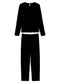 Malwee - Pijama Longo Maternidade Off White - variação: Preto
