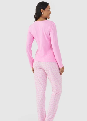 Rovitex - Pijama Longo Meia Malha Mensageira da Paz Rosa - ROVITEX