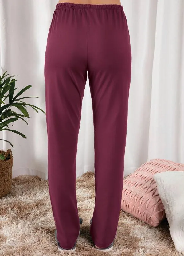 Alma Dolce - Pijama Longo Mescla/Bordô 6