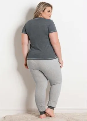 Alma Dolce - Pijama Longo Mescla - ALMA DOLCE