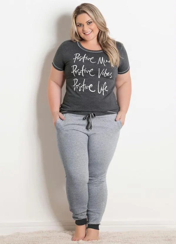 Alma Dolce - Pijama Longo Mescla 6