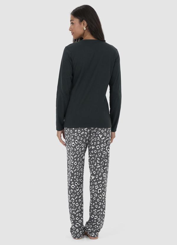 Malwee - Pijama Love Animal Print Feminino Preto 2