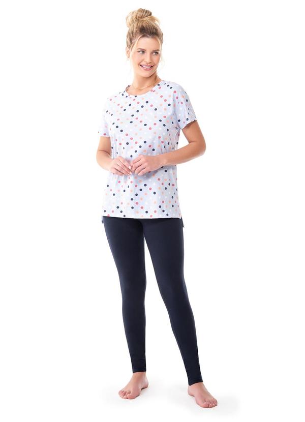 Zee Rucci - Pijama Manga Curta com Legging Azul