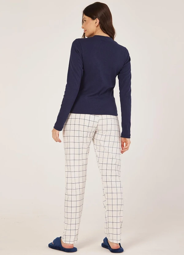 Anna Kock - Pijama Manga Longa Azul Marinho 2