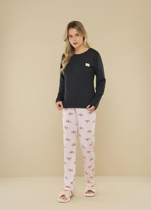 Aurora Joaquina - Pijama Manga Longa Estampado - AURORA JOAQUINA