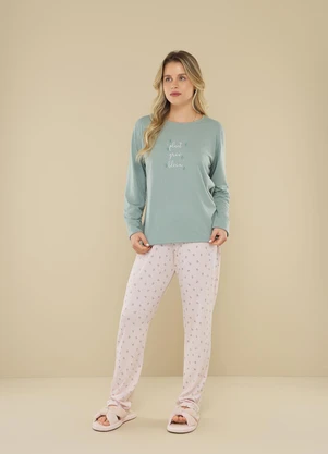 Aurora Joaquina - Pijama Manga Longa Estampado - AURORA JOAQUINA