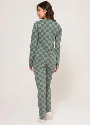 Espaço Pijama - Pijama Manga Longa Verde - ESPAÇO PIJAMA