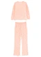 Malwee - Pijama em Tricot Bege - variação: Rosê