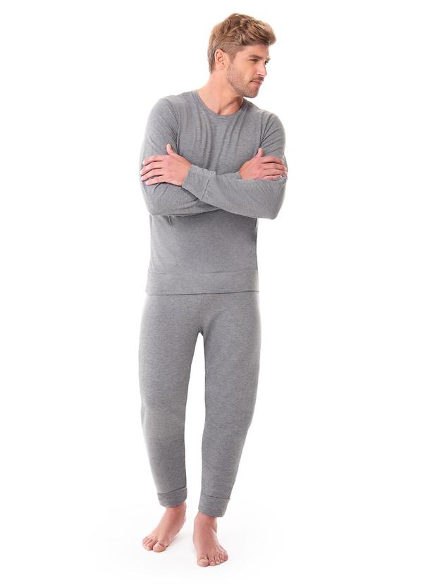 Zee Rucci - Conjunto Loungewear Moletinho com Punhos Cinza