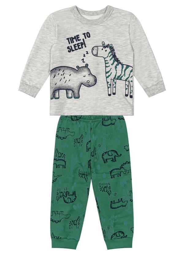 Brandili - Pijama Infantil Menino de Animais Cinza