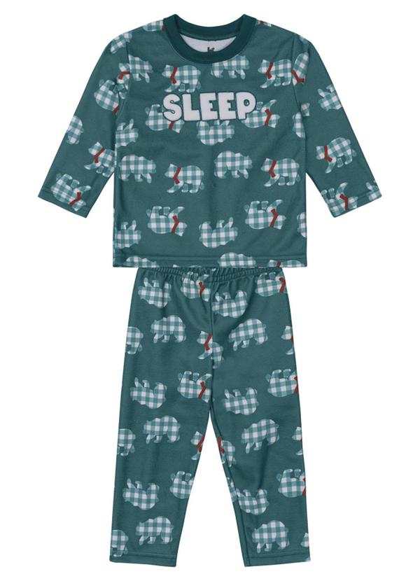Brandili - Pijama Infantil Menino de Urso Verde