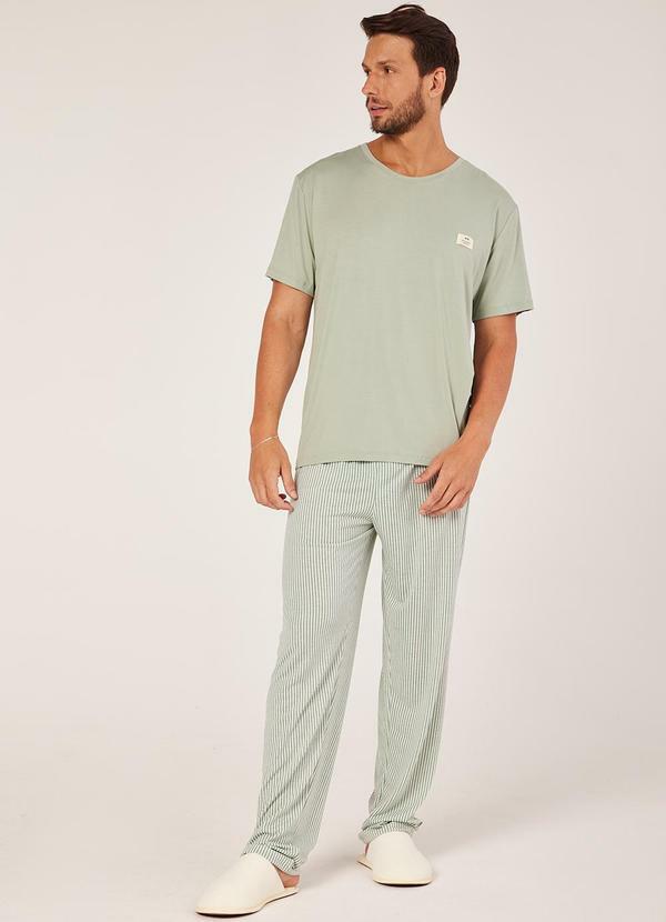 Anna Kock - Pijama Longo Manga Curta Masculino Verde