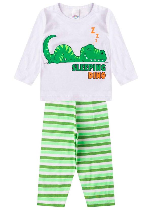 Rovitex - Pijama Manga Longa Brilha no Escuro Branco