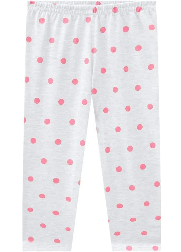 Kyly - Calça Pijama Infantil Feminina Mescla
