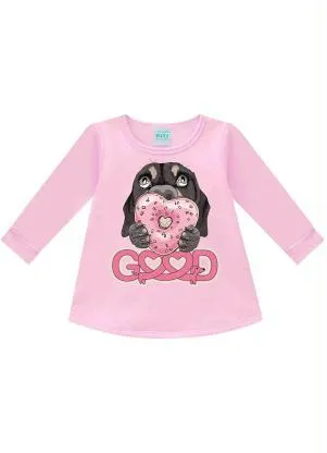 Kyly - Casaco Pijama Menina Rosa - KYLY