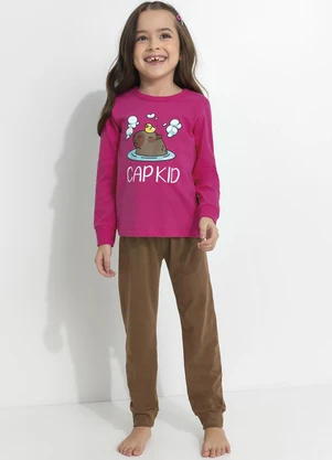 Fakini - Pijama Ml Infantil Rosa - FAKINI