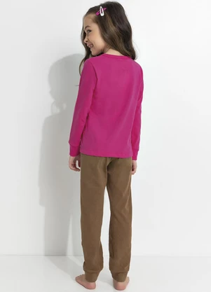 Fakini - Pijama Ml Infantil Rosa - FAKINI