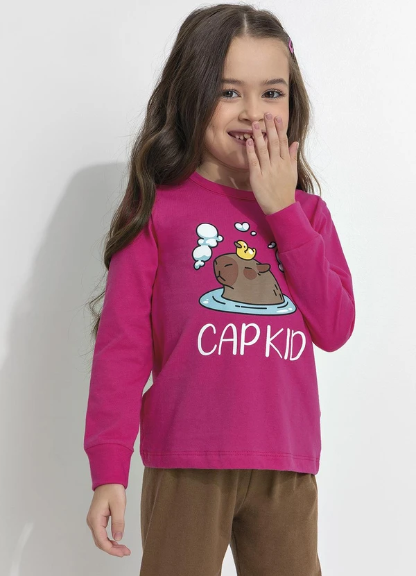 - Pijama Ml Infantil Rosa 3