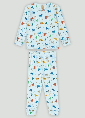 Up Baby - Conjunto de Pijama Camiseta e Calça Azul - UP BABY