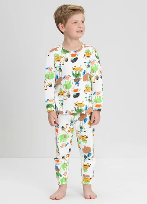 Up Baby - Conjunto de Pijama Camiseta e Calça Branco - UP BABY