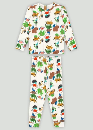 Up Baby - Conjunto de Pijama Camiseta e Calça Branco - UP BABY