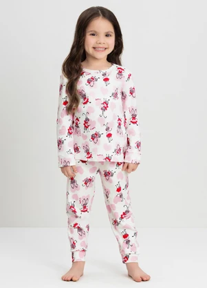 Conjunto de Pijama Camiseta e Calça Up Baby Branco - UP BABY
